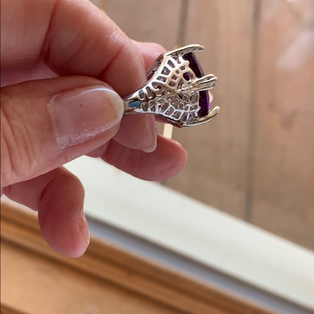 Elegan Amethyst Cocktail Ring - image 6